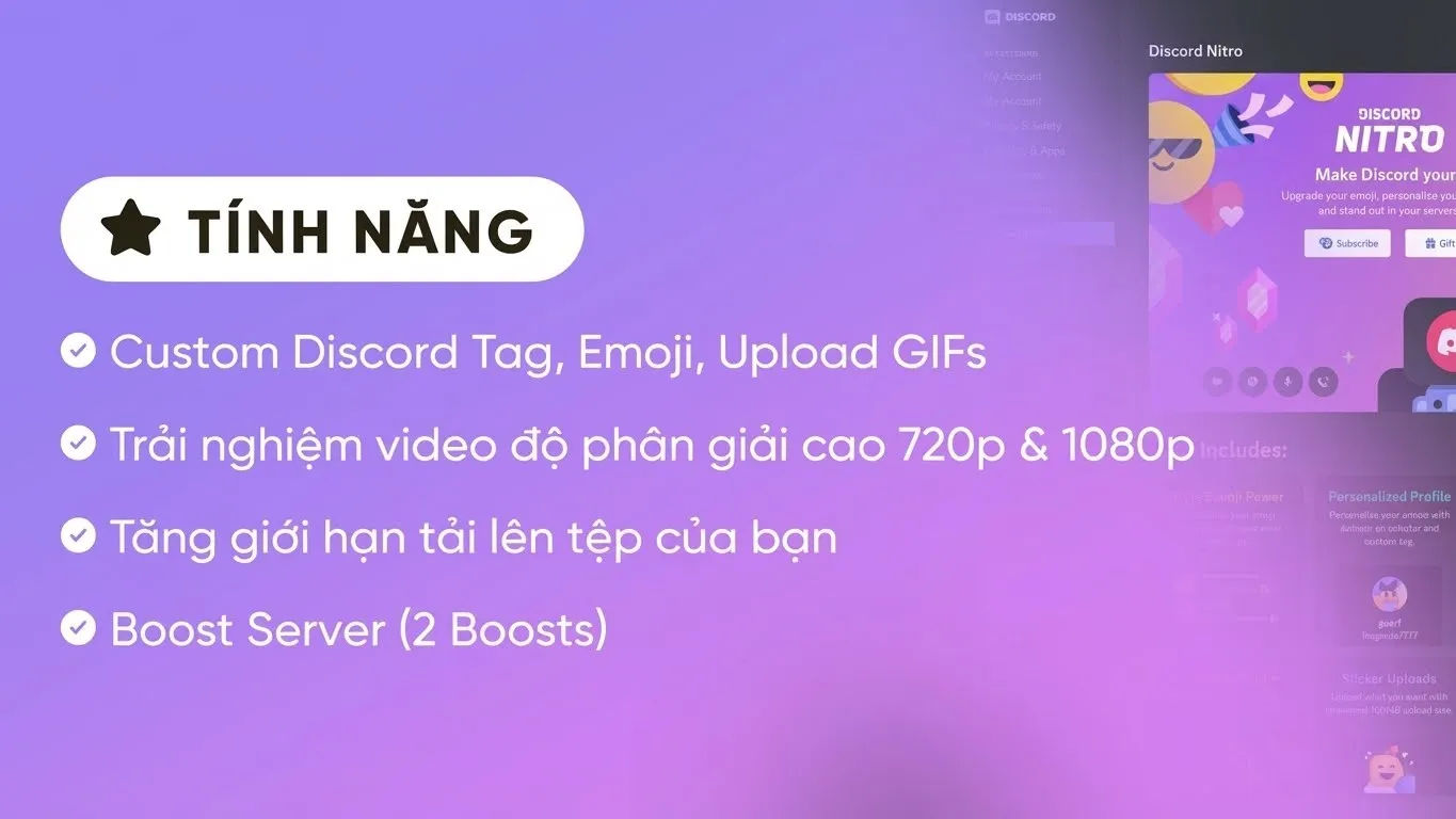 Discord Nitro - Nâng cấp chính chủ - Mua Discord Nitro - Nâng cấp chính chủ giá rẻ uy tín tại EmpireTech - Hình 2