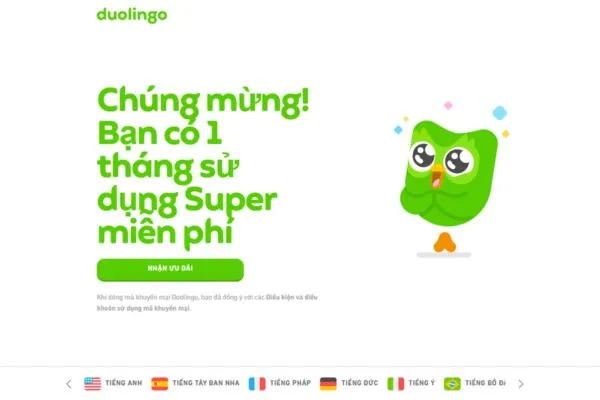 1 month Super Duolingo free (4)